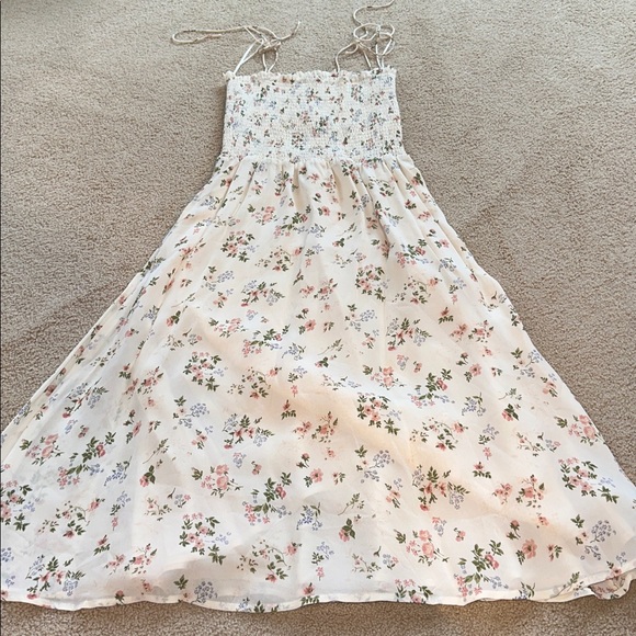 Reformation sable smocked tie shoulder dress - Picture 8 of 11